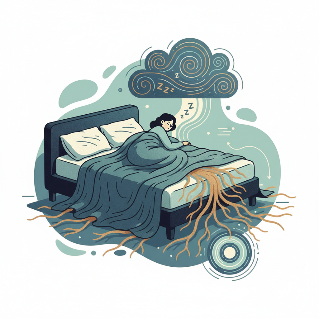 Illustration for Experience Deep Sleep and Stress Relief: Integrating Grounding Bedsheets for Ultimate Comfort