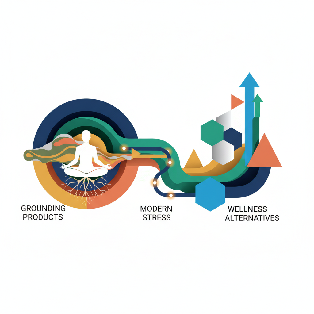 Illustration for Natural Stress Relief: Grounding Products Compared to Top Wellness Alternatives