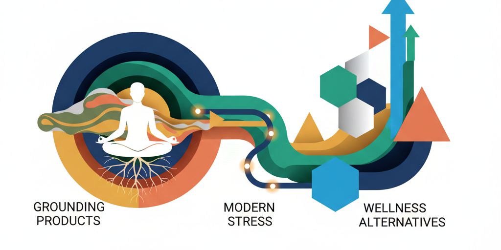 Illustration for Natural Stress Relief: Grounding Products Compared to Top Wellness Alternatives
