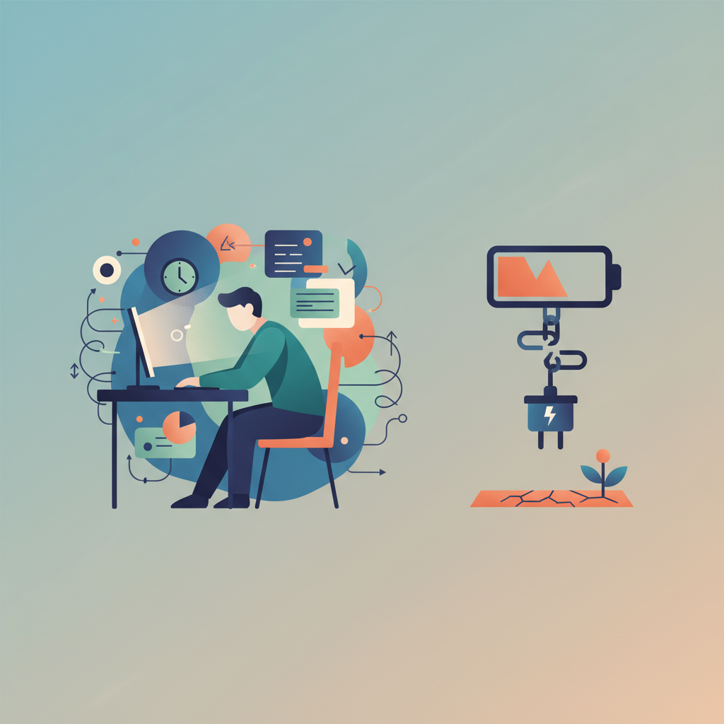 Illustration for Unlock Natural Energy: Combat Fatigue and Boost Vitality with Grounding Practices