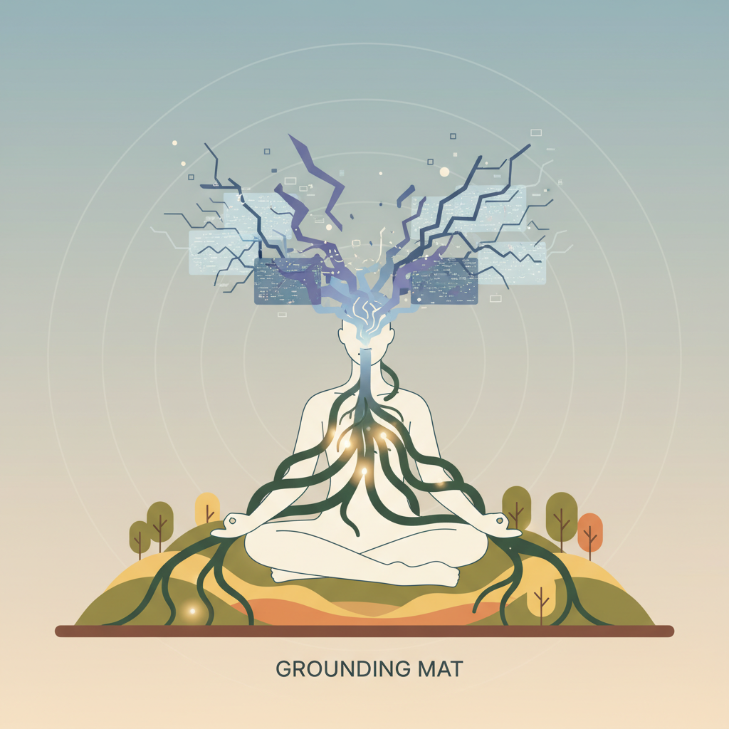 Illustration for Grounding Mats for Stress & Anxiety Relief: Reconnect with Earth's Calm